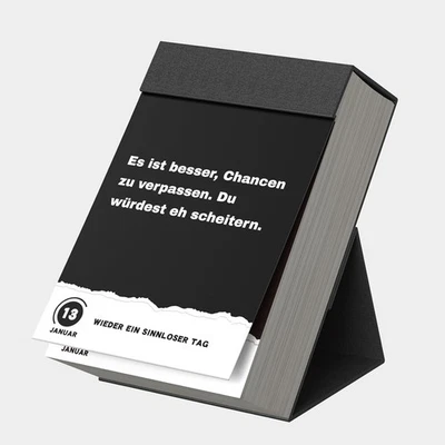 FOX·BUNNY Demotivierender Kalender 2026 365 Tage Abreißkalender sarkastische Sprüche