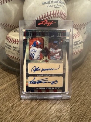 2025 Leaf Seasons In The Sun Franchise Fav.  Andre Dawson, Vladimir Guerrero /5 - Image 1 of 2