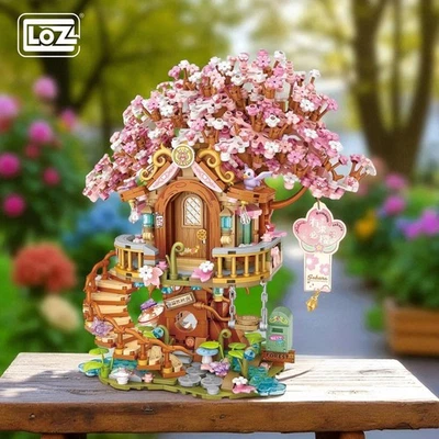 ​​LOZ Mini Blocks Sakura Tree House Building Set – Cherry Blossom Kit for Adults - Image 1 of 4