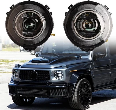 Novos Faróis LED 2019+ Estilo Preto Para G63 G500 G550 W463 07-18 Facelift - Imagem 1 de 4