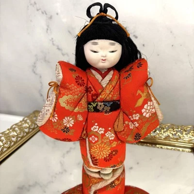 Muñeca Geisha Kimekomi Japonesa De Colección Sakura Kimono 8" Porcelana Cara Novedad Foto 1 de 4