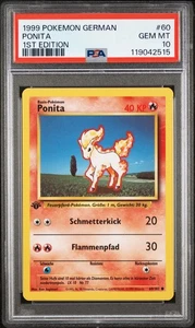 Ponita 1st Edition PSA 10 1999 Pokemon German Base Set #60 - Picture 1 of 2