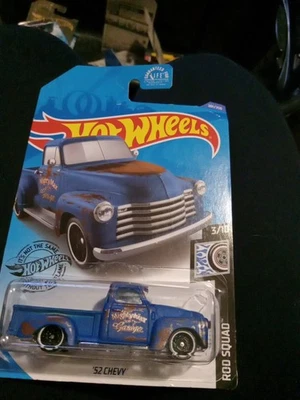 Camión Chevy Hot Wheels 52 201/250hw Rod Squad escala 3/10 Foto 1 de 2