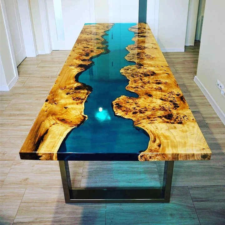 Epoxy Coffee Dining Table for Indoor/ Outdoor Custom Top Handmade Furniture - Image 1 of 4