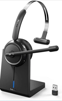 Wireless Headset 5.2 for Call Center,Bluetooth Headphones w/Mic&Noise Cancelling - Image 1 of 4