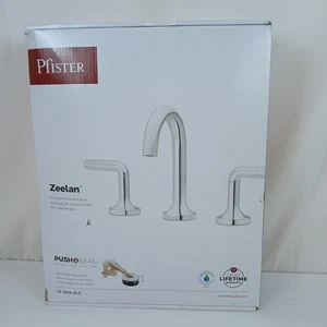 Grifo de lavabo de baño Pfister LF-049-ZLC Zeelan 2 asas cromo pulido - Imagen 1 de 11