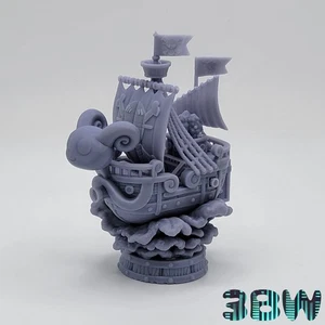 Chibi Going Merry | 4-Inch Resin Model Kit | DIY One Piece Miniature Ship Sailin - Picture 1 of 8