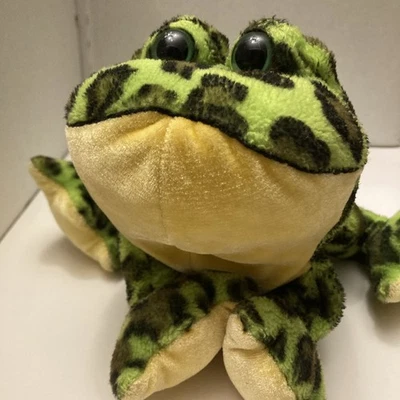 Ganz Webkinz Bullfrog HM114 Stuffed Animal Plush green spotted toad frog No code - Image 1 of 4