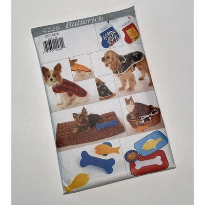 Butterick 4226 Pet Accessory Sewing Pattern 1995 Uncut Vintage Coat Bed Toys Etc - Image 1 of 2