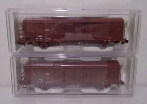 Fleischmann N 826216 2-teiliges gedeckte Güterwagen-Set DB Ep. V NEU & OVP - Picture 1 of 12