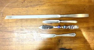 Kitchen Knives Mix Lot Silver Plate R. Wallace, Amboss Neuzeug Mid Century   ML - Picture 1 of 24