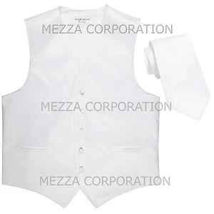 Nuevo Hombre Vesuvio Napoli Esmoquin Formal Chaleco Chaleco Corbata Baile de graduación Boda Blanco - Imagen 1 de 4