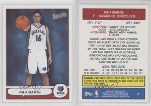 2004-05 Topps Bazooka Pau Gasol #7 HOF