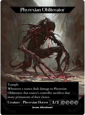 Phyrexian Obliterator - Full Art Altered Art Custom Proxy Cards - Image 1 of 2