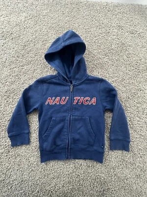 Nautica Boys Sweater Fleece Full Zip Jacket Blue Small - Image 1 of 4