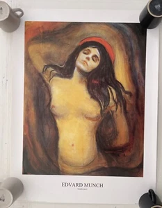EDVARD MUNCH,'MADONNA,1895' RARE AUTHENTIC 1999 ART PRINT - Picture 1 of 9