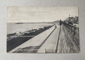 Vintage Postcard - Madeira Road and Beach, Brighton, Sussex - Posted 1911 - Picture 1 of 2