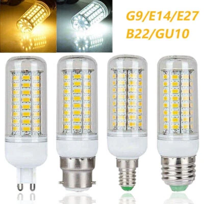 LED Birne E27 B22 E14 G9 GU10 Leuchtmittel Kaltweiß Warmweiß Mais Glühbirne 230V - Bild 1 von 4