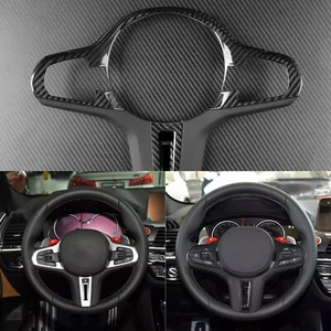 Carbon Fiber Heated Steering Wheel Trim For BMW M5 F90 F97 X3M F98 X4M 2018-19 * - Picture 1 of 12
