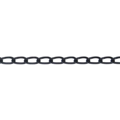CONNEX 1m Panzerkette Kette 11,2 x 3,0 x 2mm Stahl schwarz max 8kg Belastung Meterware