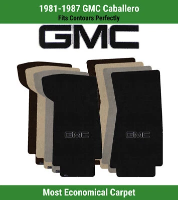 Lloyd Velourtex Front Carpet Mats for '81-87 GMC Caballero w/Black GMC 1 Logo - Image 1 of 4