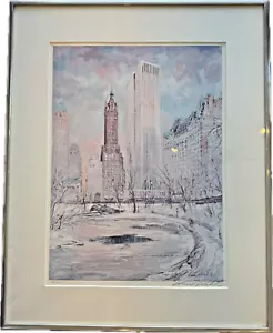 Kamil Kubik Framed Print Central Park GM Building Plaza Hotel Signed # 36 - Picture 1 of 17