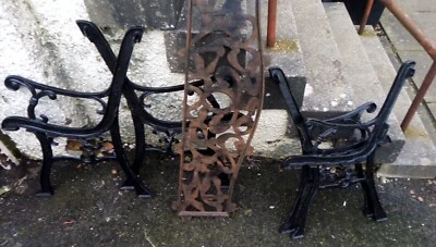 Antic Bench sides and back on one bench 2 benches in total,picture is finished 1 - Image 1 of 2