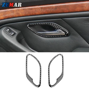 Carbon Fiber Front Door Handle Cover Trim Frame For BMW 5 Series M5 E39 1998-03 - Bild 1 von 16