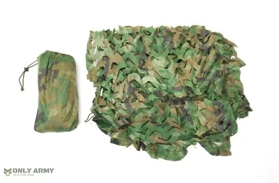 British Army Style Woodland Camo Net Camouflage Hide 3x2 Meters Cam Netting - Image 1 of 4