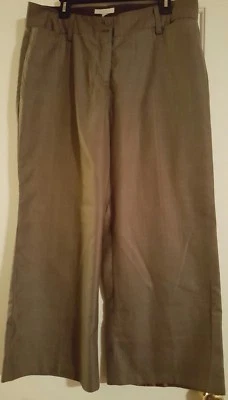 womens dress pants size 14  gray very thin stripes by BOGARI relaxed fit. EUC  - Image 1 of 4