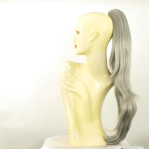 hair clip Hairpiece ponytail long 27.56 gray 5/l51 peruk - Imagen 1 de 7