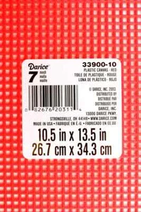 7 Mesh Count Red Plastic Canvas Sheets Bulk 10.5 x 13.5 Inch [12 Sheet] - Picture 1 of 2