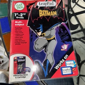 LeapFrog LeapPad Batman Interactive Book & Cartridge 1st-2nd Grade Multi Subject - Picture 1 of 3