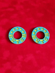 Hutch BMX Die Cut Custom Doughnuts Aqua / Yellow - Picture 1 of 1