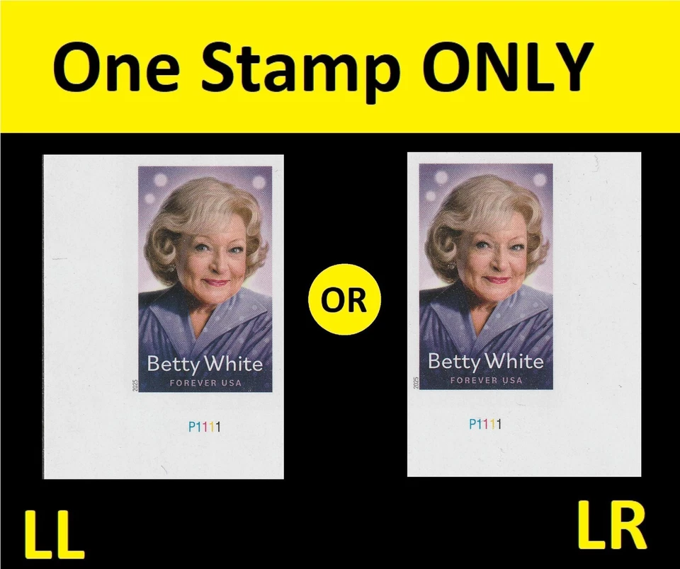 US 5976a Betty White imperf NDC plate single MNH 2025 - Image 1 of 1