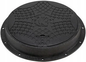 Schachtabdeckung Kanaldeckel Schachtdeckel DN600/800 A15 BabylonPlast™ Schwarz - Bild 1 von 7