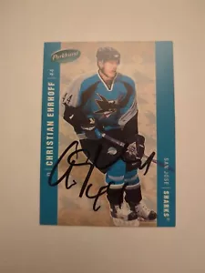 Christian Ehrhoff Signed Autographed San Jose Sharks Card - Picture 1 of 2