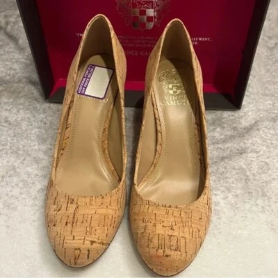 Vince Camuto Sariah Cork Pumps in Original Box - Size 7.5 - Imagem 1 de 4