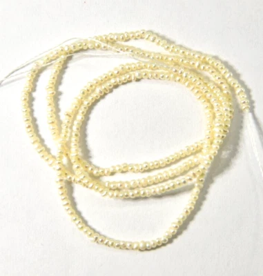 Natural Seed Pearl Strand 1.3-1.9 mm Aprox. 370 pearls per strand - Image 1 of 4