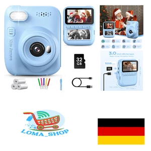 Kinder Sofortbildkamera blau 14MP – 3” Display, 1080P, ab 3 Jahren - Bild 1 von 9