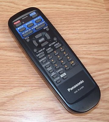 Genuine Panasonic (VEQ2249) DVD Player Remote Control With Battery Cover  - Image 1 of 2