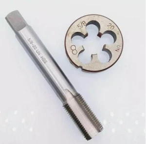 1 pieza Máquina HSS 5/8-20 ONU Enchufe Grifo y 1 pieza 5/8-20 UN Herramienta de roscado de troqueles - Imagen 1 de 1