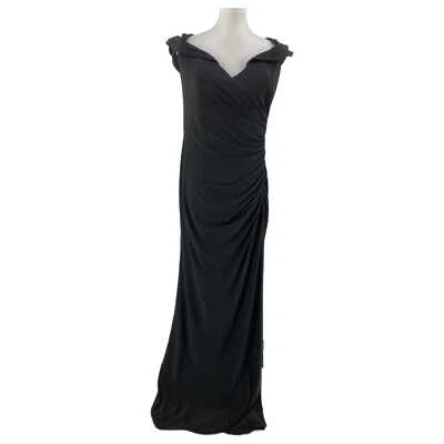La Femme черный макси собранными в Рюш платье | размер 14 - Изображение 1 из 4