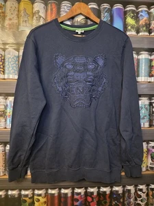 Kenzo Womens 2XL XXL Jumper Blue Pullover Rare France - Picture 1 of 8