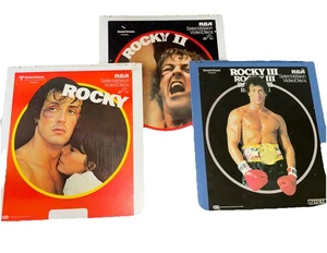 CED Video Disc Lot Rocky 1 2 3 Sylvester Stallone RCA Selectavision - Imagen 1 de 7
