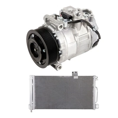 适用于梅赛德斯 C32 AMG 2002 2003 2004 年交流压缩机带空调冷凝器和干燥器 — 第 1/4 张图片