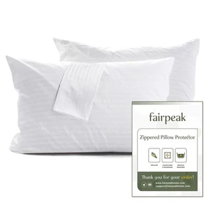 Pillow Covers Bed Pillow Protectors with Zipper, Pillow Cases, Luxury Hotel Q... - Picture 1 of 6