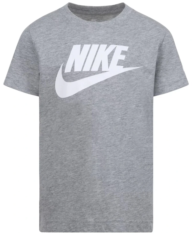 NIKE Little Boys Futura Evergreen Tee Heather Gray Size 6