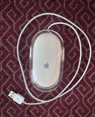 Used UNTESTED Apple Classic Pro Optical Mouse-USB wired White Mac-Model M5769 - Image 1 of 4