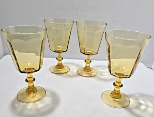 Vintage Lenox "Antique Gold" Hand Blown Water Goblets 6 3/4" tall Set of 4 - Picture 1 of 7